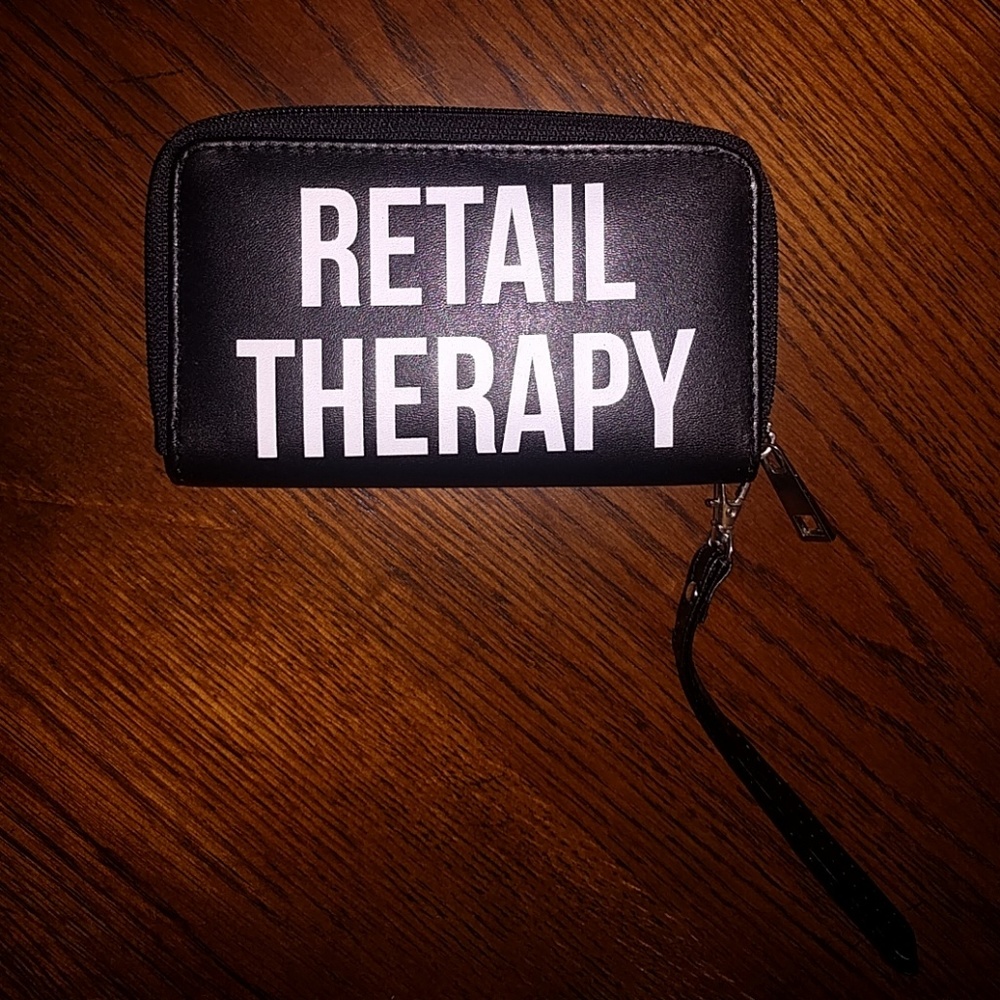 FINAL SALE Retail therapy wristlet